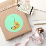 Pluto Laying Down Classic Round Sticker