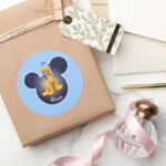Pluto Mickey Head Icon Classic Round Sticker