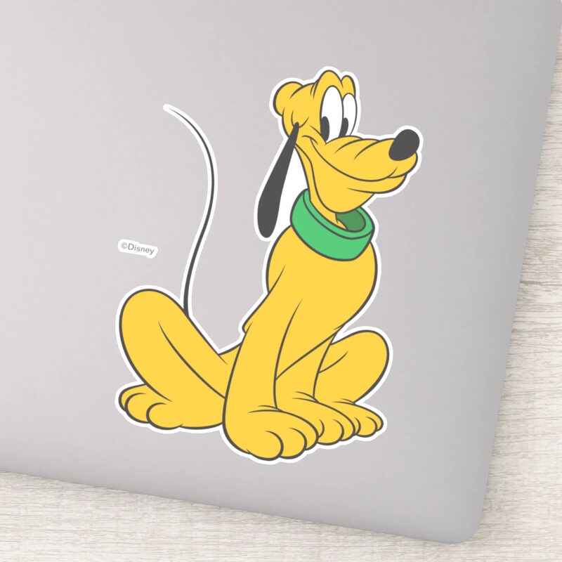 Pluto Sitting Straight Up Sticker