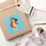 Pocahontas Cape Square Sticker