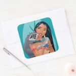 Pocahontas And Meeko Square Sticker