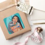 Pocahontas And Meeko Square Sticker