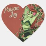 Poison Ivy Bombshell Heart Sticker
