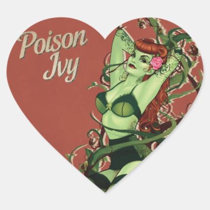 Poison Ivy Bombshell Heart Sticker