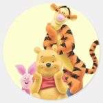Pooh Friends 11 Classic Round Sticker