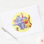 Pooh Friends 4 Classic Round Sticker