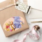 Pooh Friends 6 Oval Sticker