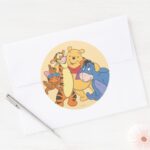 Pooh Friends 7 Classic Round Sticker