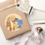Pooh Friends 7 Classic Round Sticker