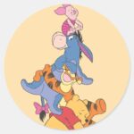 Pooh Friends 8 Classic Round Sticker