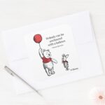 Pooh Piglet Nobody Can Be Uncheered Square Sticker