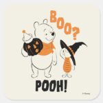 Pooh And Piglet Boo Pooh Square Sticker