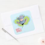 Pook A Looz Eeyore 3 Square Sticker