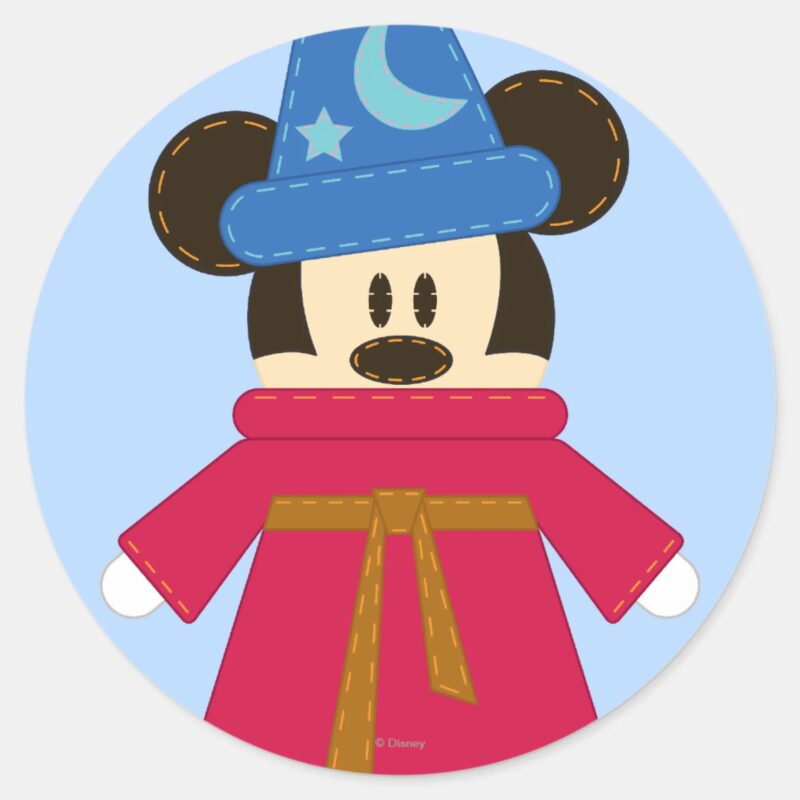 Pook A Looz Mickey Sorcerers Hat Classic Round Sticker