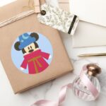 Pook A Looz Mickey Sorcerers Hat Classic Round Sticker