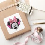Pook A Looz Minnie Peeking Square Sticker