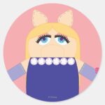 Pook A Looz Miss Piggy Classic Round Sticker