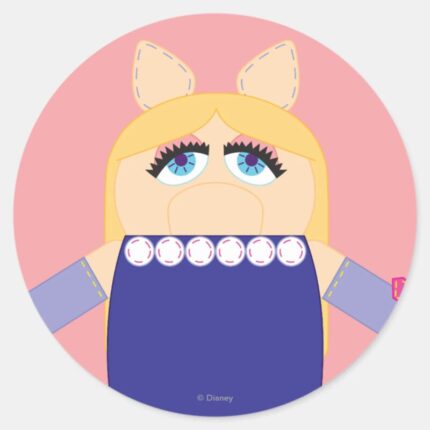 Pook A Looz Miss Piggy Classic Round Sticker