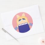 Pook A Looz Miss Piggy Classic Round Sticker