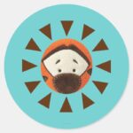 Pook A Looz Tigger Peeking Classic Round Sticker