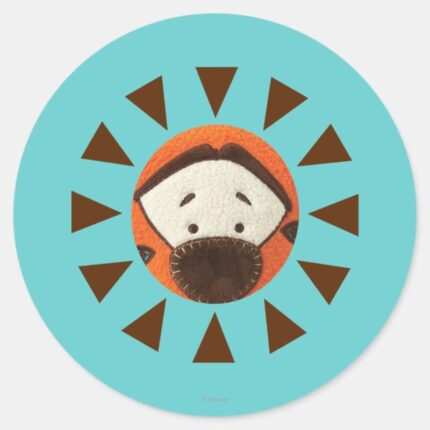Pook A Looz Tigger Peeking Classic Round Sticker