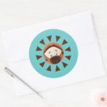 Pook A Looz Tigger Peeking Classic Round Sticker