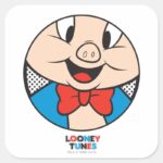 Porky Dotty Icon Square Sticker