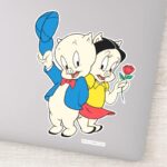 Porky Pig And Petunia Sticker