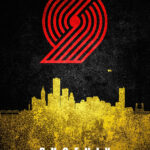 Portland City Skyline Poster