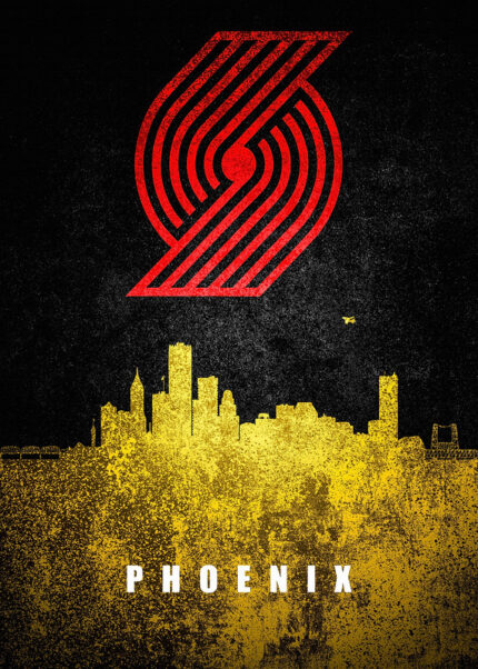 Portland City Skyline Poster