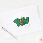 Pow Classic Round Sticker
