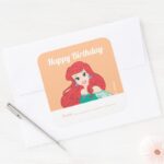 Princess Ariel A Gift From Birthday Square Sticker