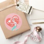Princess Ariel I Love My Daddy Classic Round Sticker