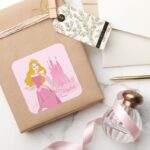 Princess Aurora Castle Graphic Square Sticker