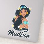 Princess Jasmine Sparkling Hair Blossoms Sticker