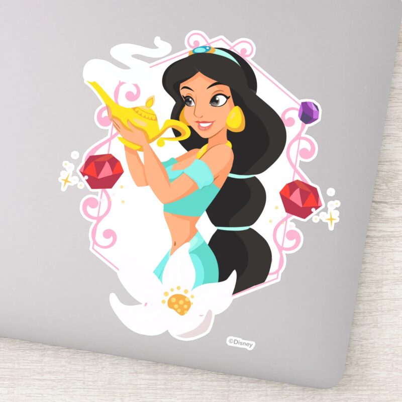Princess Jasmine With Magic Lamp Sticker Princess Jasmine With Magic Lamp Sticker