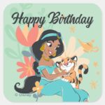 Princess Jasmine Rajah Magical Moments Square Sticker