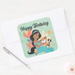 Princess Jasmine Rajah Magical Moments Square Sticker