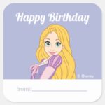 Princess Rapunzel A Gift From Birthday Square Sticker