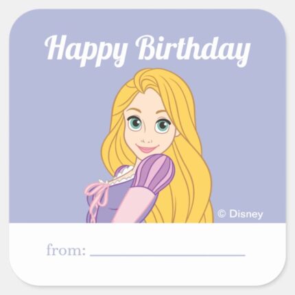 Princess Rapunzel A Gift From Birthday Square Sticker