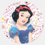 Princess Snow White Classic Round Sticker