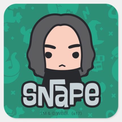 Professor Snape Cartoon Character Art Square Sticker