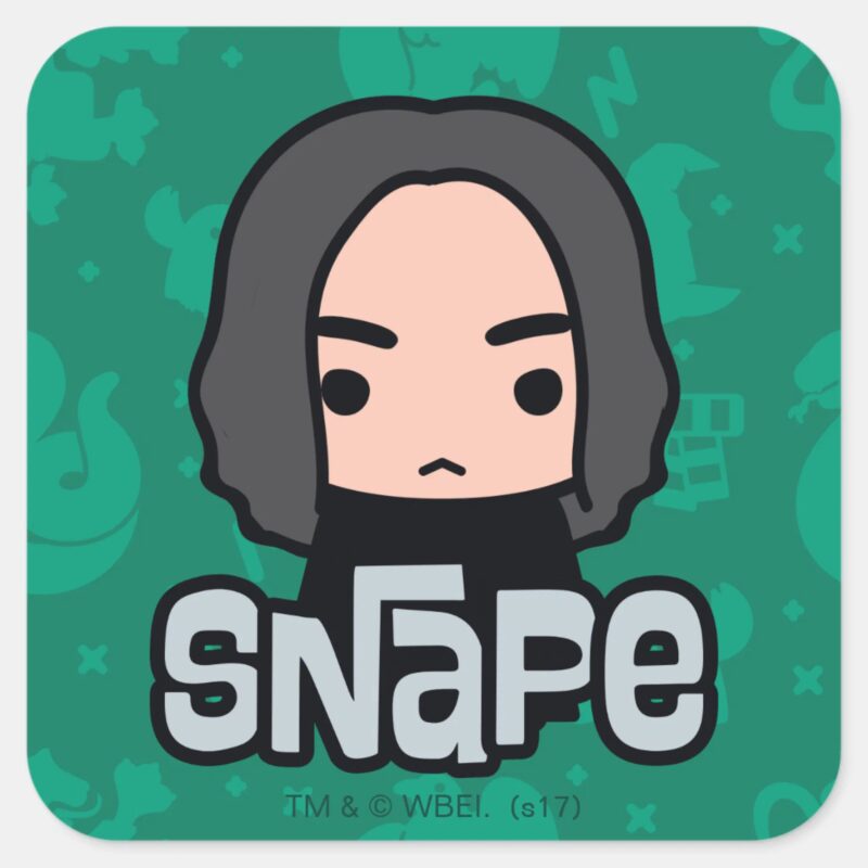 Professor Snape Cartoon Character Art Square Sticker Professor Snape Cartoon Character Art Square Sticker