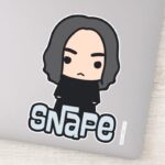 Professor Snape Cartoon Character Art Sticker