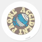 Prone Accident Classic Round Sticker