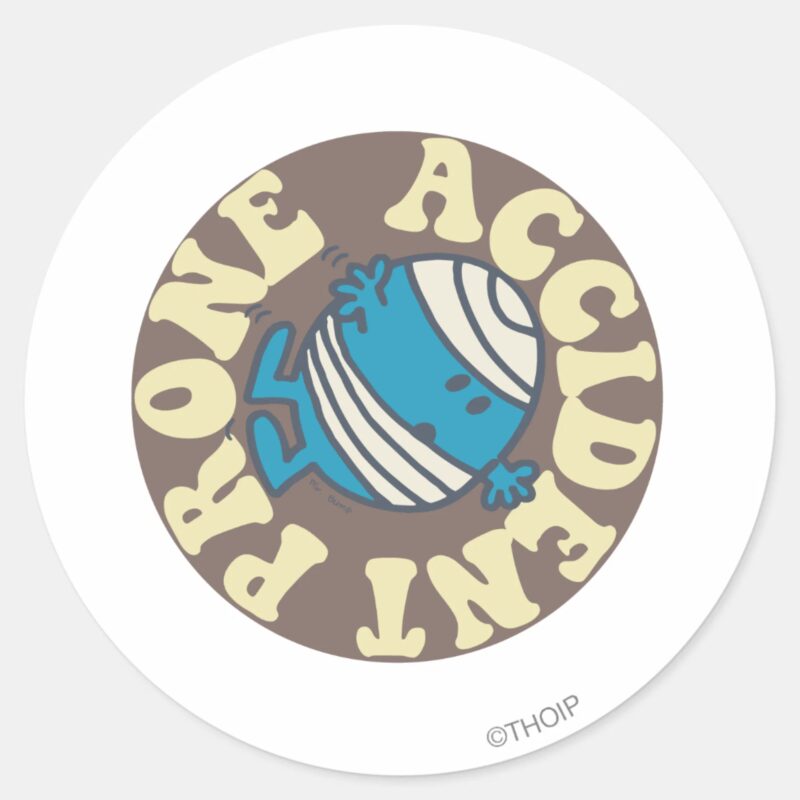 Prone Accident Classic Round Sticker Prone Accident Classic Round Sticker