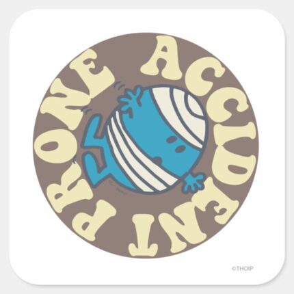 Prone Accident Square Sticker