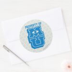 Property Of MU Logo Classic Round Sticker