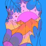 Psychedelic Mountains Spring Vibes Poster