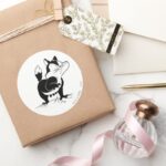 Pussyfoot Claws Away Classic Round Sticker